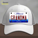 Grandma Illinois Novelty License Plate Hat Mesh / White