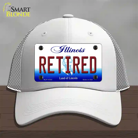 Retired Illinois Novelty License Plate Hat Mesh / White