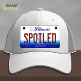 Spoiled Illinois Novelty License Plate Hat Mesh / White