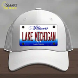 Lake Michigan Illinois Novelty License Plate Hat Mesh / White