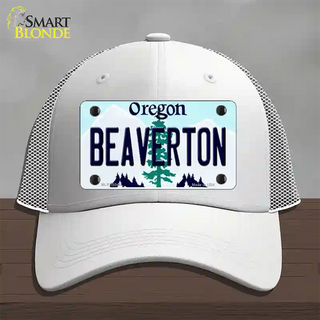 Beaverton Oregon Novelty License Plate Hat Mesh / White