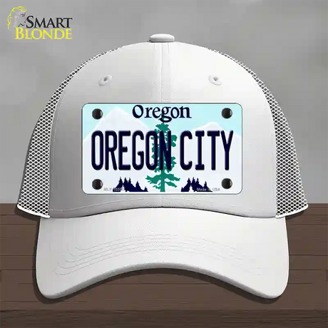 Oregon City Oregon Novelty License Plate Hat Mesh / White