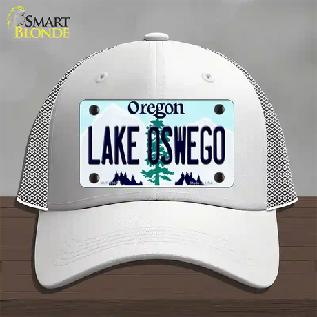 Lake Oswego Oregon Novelty License Plate Hat Mesh / White