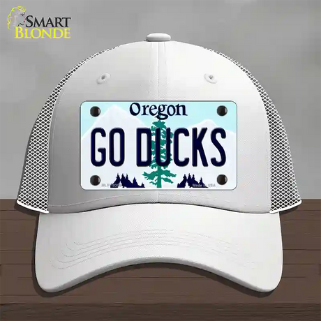 Go Ducks Oregon Novelty License Plate Hat Mesh / White