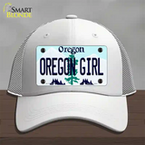 Oregon Girl Oregon Novelty License Plate Hat Mesh / White