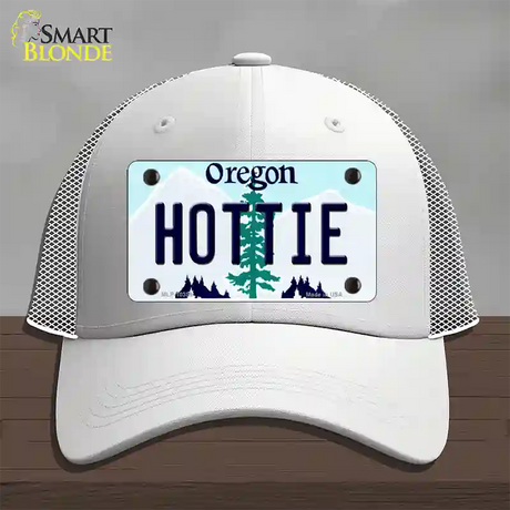 Hottie Oregon Novelty License Plate Hat Mesh / White