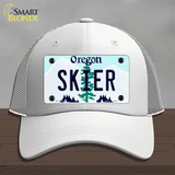 Skier Oregon Novelty License Plate Hat Mesh / White