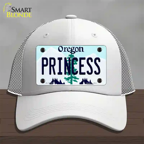 Princess Oregon Novelty License Plate Hat Mesh / White