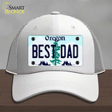 Best Dad Oregon Novelty License Plate Hat Mesh / White