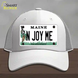 N Joy ME Maine Novelty License Plate Hat Mesh / White