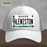 Lewiston Maine Novelty License Plate Hat Mesh / White