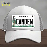 Camden Maine Novelty License Plate Hat Mesh / White