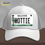 Hottie Maine Novelty License Plate Hat Mesh / White