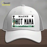 Hot Mama Maine Novelty License Plate Hat Mesh / White