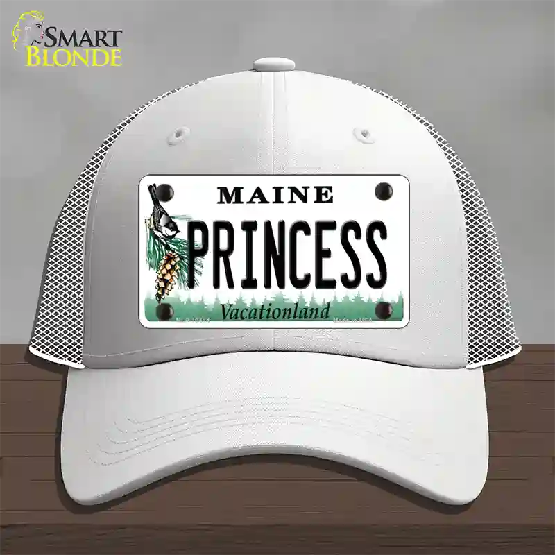 Princess Maine Novelty License Plate Hat Mesh / White