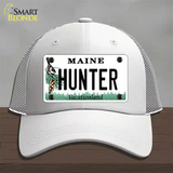 Hunter Maine Novelty License Plate Hat Mesh / White