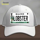 Lobster Maine Novelty License Plate Hat Mesh / White