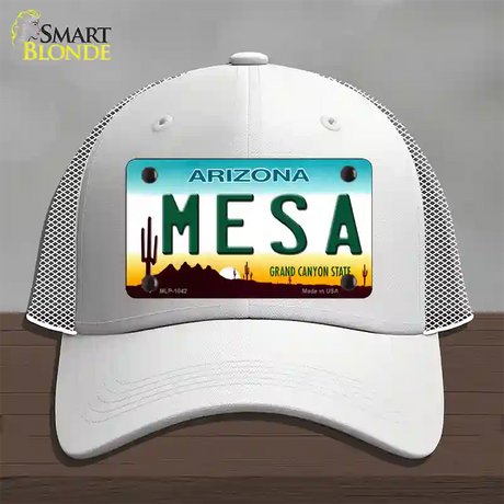 Mesa Arizona Novelty License Plate Hat Mesh / White