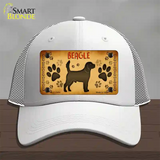 Beagle Novelty License Plate Hat Mesh / White