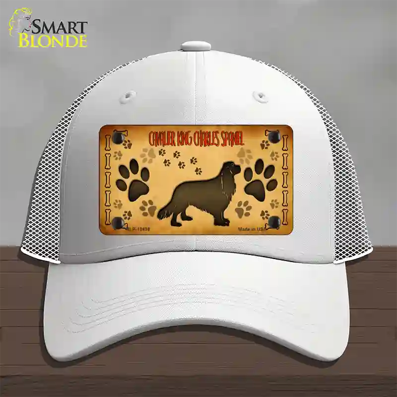 Cavalier King Charles Spaniel Novelty License Plate Hat Mesh / White