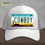 Cowboy Arizona Novelty License Plate Hat Mesh / White