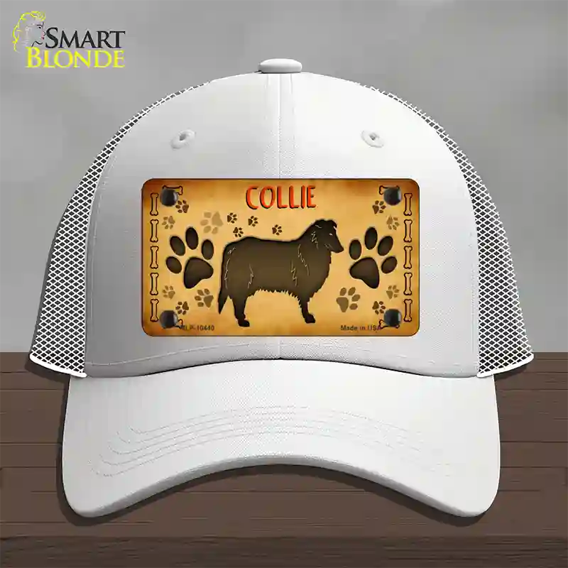 Collie Novelty License Plate Hat Mesh / White