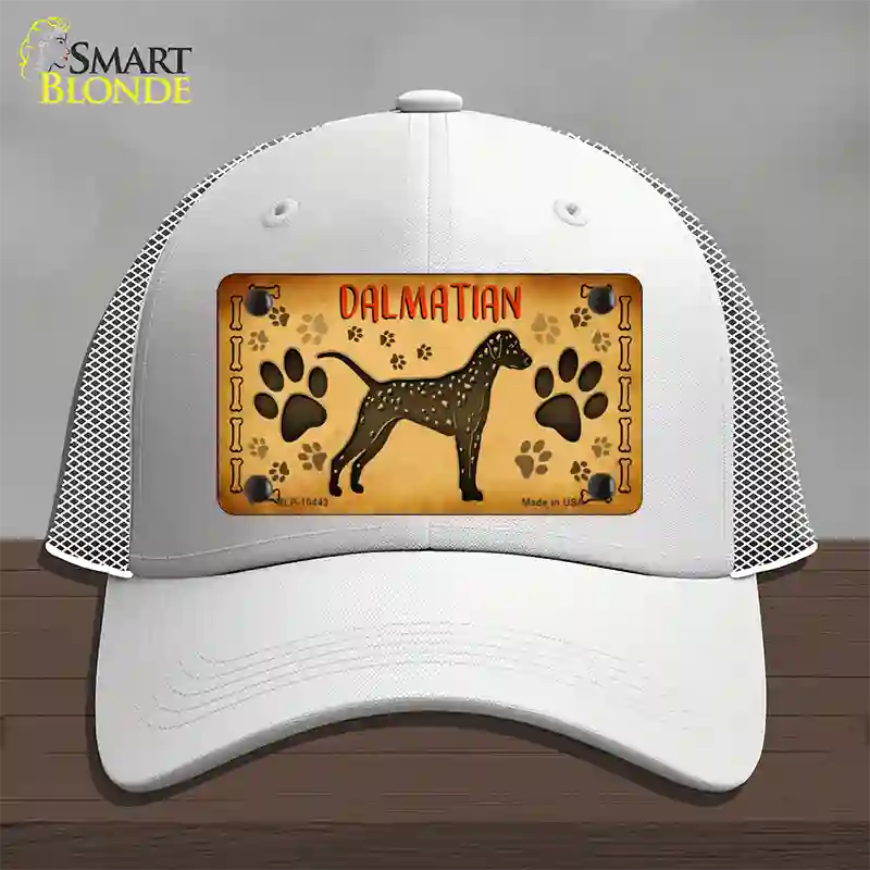 Dalmatian Novelty License Plate Hat Mesh / White