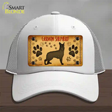 German Shepherd Novelty License Plate Hat Mesh / White