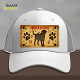 Labrador Retriever Novelty License Plate Hat Mesh / White