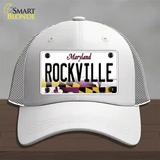 Rockville Maryland Novelty License Plate Hat Mesh / White