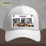 Maryland Girl Maryland Novelty License Plate Hat Mesh / White