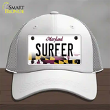 Surfer Maryland Novelty License Plate Hat Mesh / White