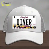 Diver Maryland Novelty License Plate Hat Mesh / White