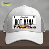 Hot Mama Maryland Novelty License Plate Hat Mesh / White