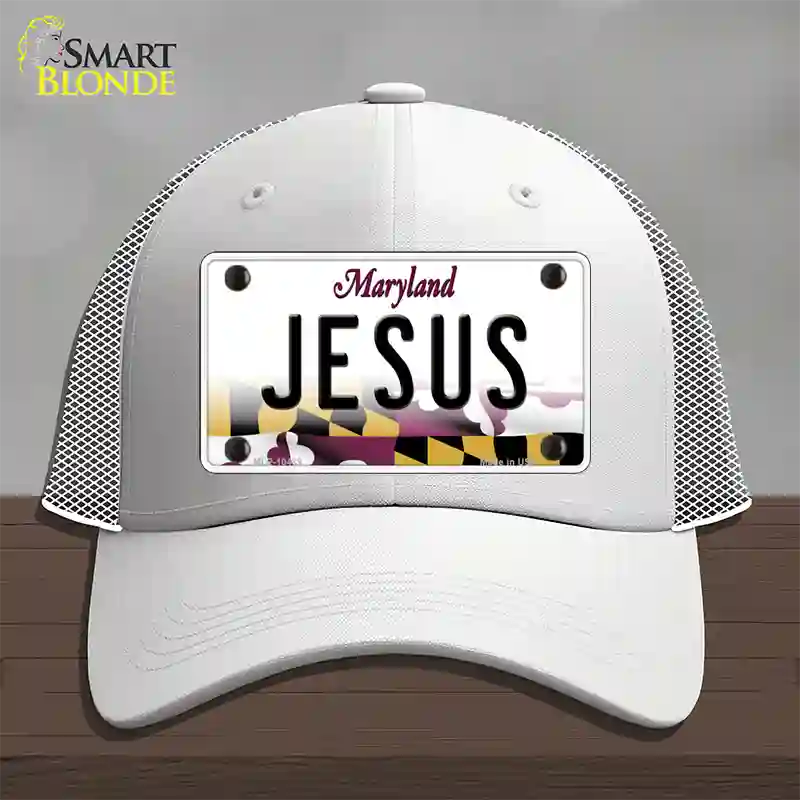 Jesus Maryland Novelty License Plate Hat Mesh / White