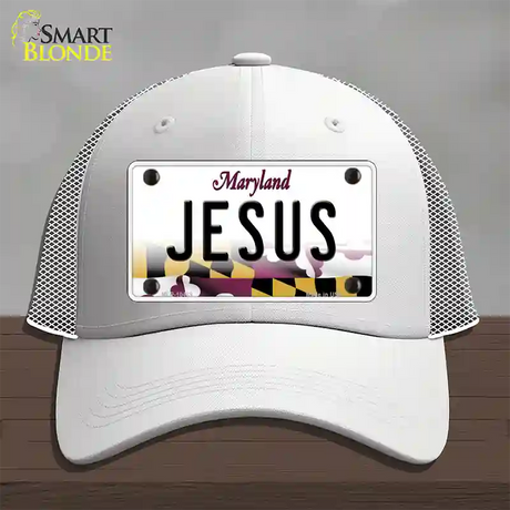 Jesus Maryland Novelty License Plate Hat Mesh / White