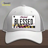 Blessed Maryland Novelty License Plate Hat Mesh / White