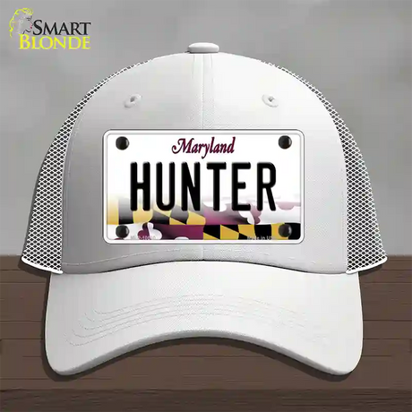 Hunter Maryland Novelty License Plate Hat Mesh / White