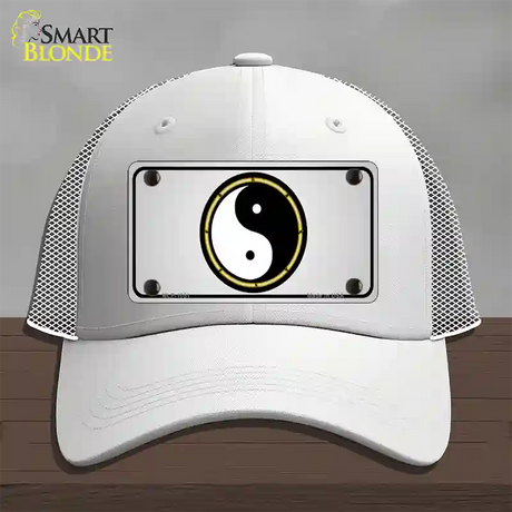 Yin And Yang Novelty License Plate Hat Mesh / White