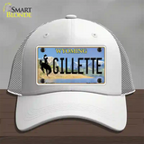 Gillette Wyoming Novelty License Plate Hat Mesh / White