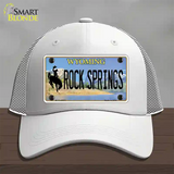 Rock Springs Wyoming Novelty License Plate Hat Mesh / White