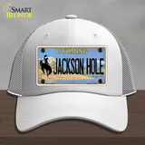 Jackson Hole Wyoming Novelty License Plate Hat Mesh / White