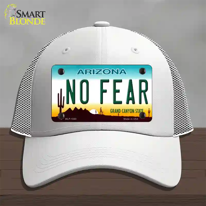 No Fear Arizona Novelty License Plate Hat Mesh / White