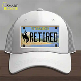 Retired Wyoming Novelty License Plate Hat Mesh / White