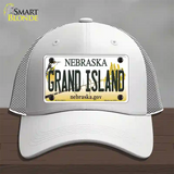 Grand Island Nebraska Novelty License Plate Hat Mesh / White