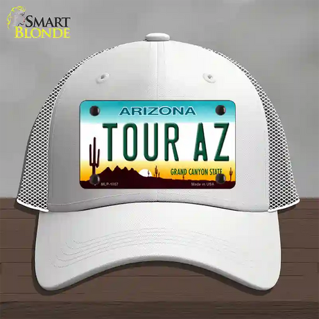 Tour Az Novelty License Plate Hat Mesh / White