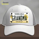 Grandma Nebraska Novelty License Plate Hat Mesh / White