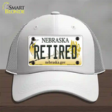 Retired Nebraska Novelty License Plate Hat Mesh / White