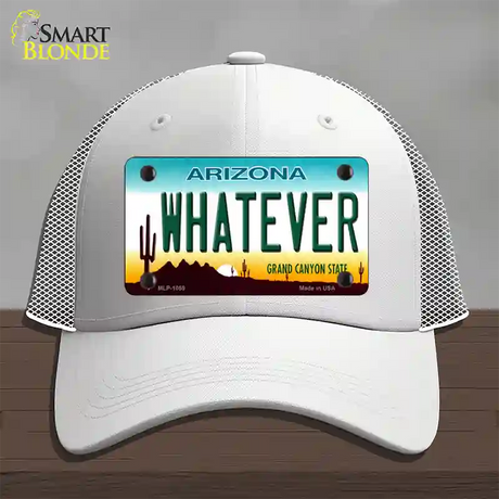 Whatever Arizona Novelty License Plate Hat Mesh / White