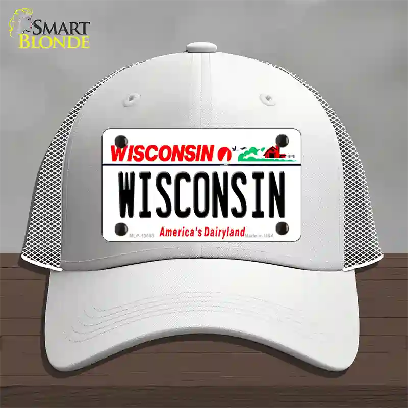 Wisconsin Dairyland Novelty License Plate Hat Mesh / White